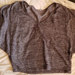 V-neck grey shirt